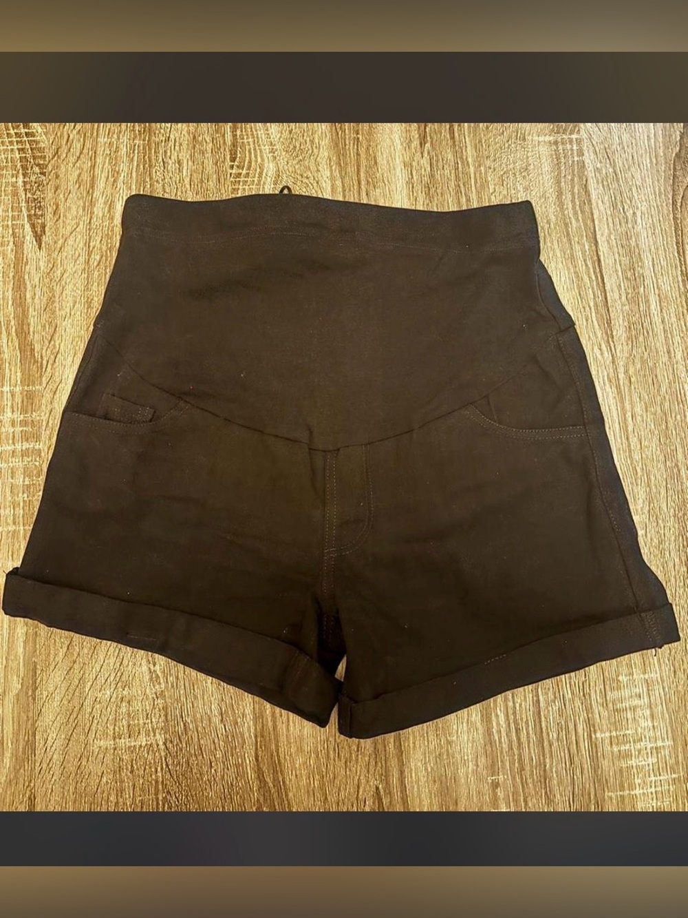 Maternity Black Women's Demin Shorts